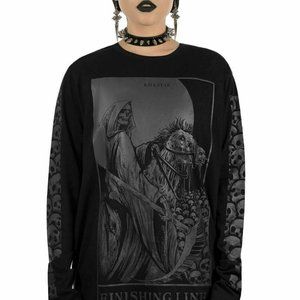 KILLSTAR FINISHING LINE LONG SLEEVE TOP - UNISEX XS